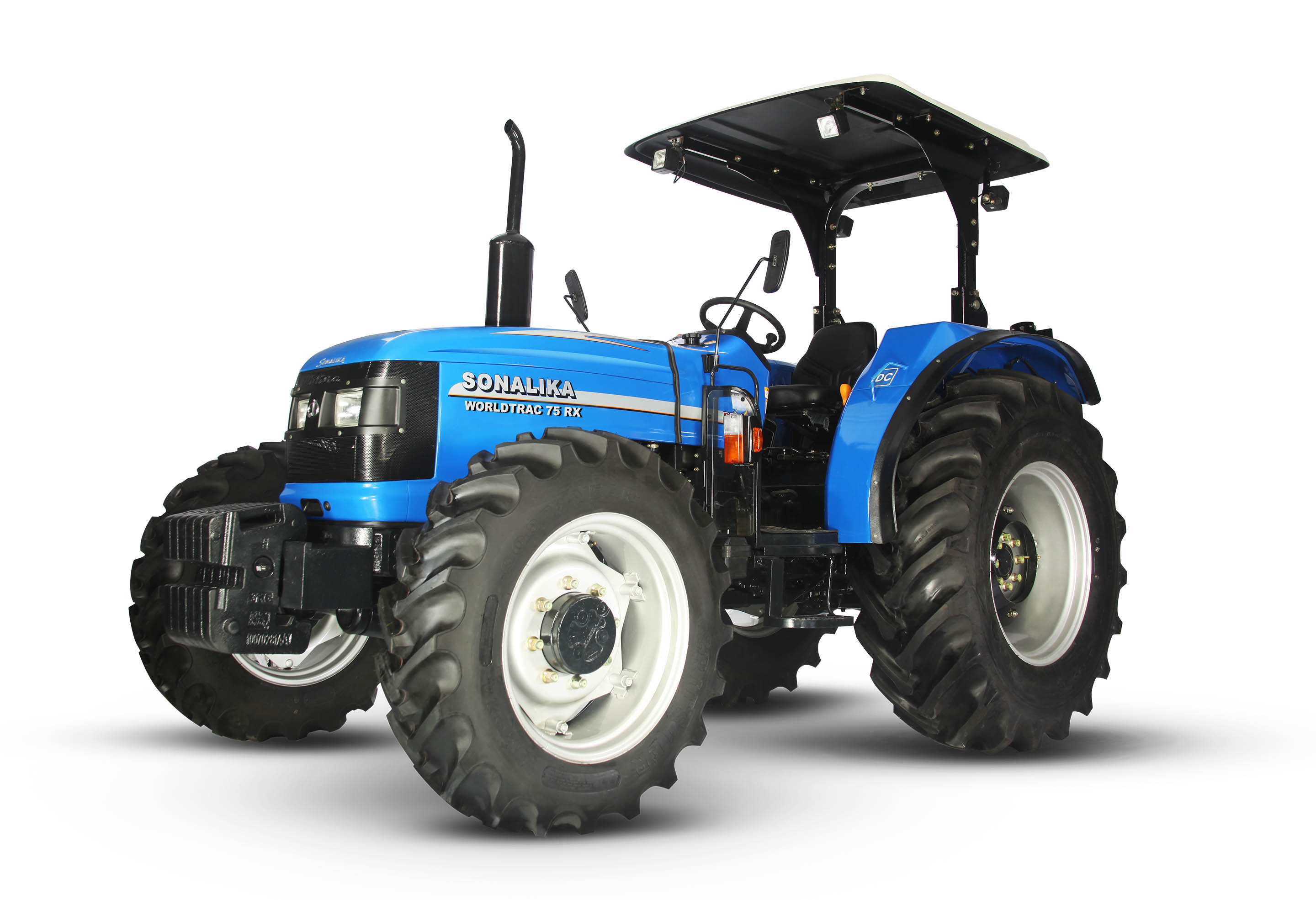 Tractor Agrícola Sonalika Woltrac 75 - Sin Cabina - 75 HP con dirección mecánica e hidráulica